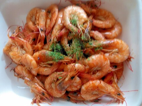 簡単!殻つき芝海老のガーリックバター